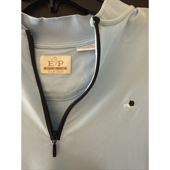 Women's EP Pro Tour Tech Golf Quarter Zip Pullover blue with black trim size M - Picture 3 of 9